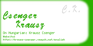 csenger krausz business card